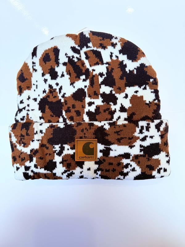 Garharll Cow Print Beanie for Men and Women - Soft and Warm Winter Accessory