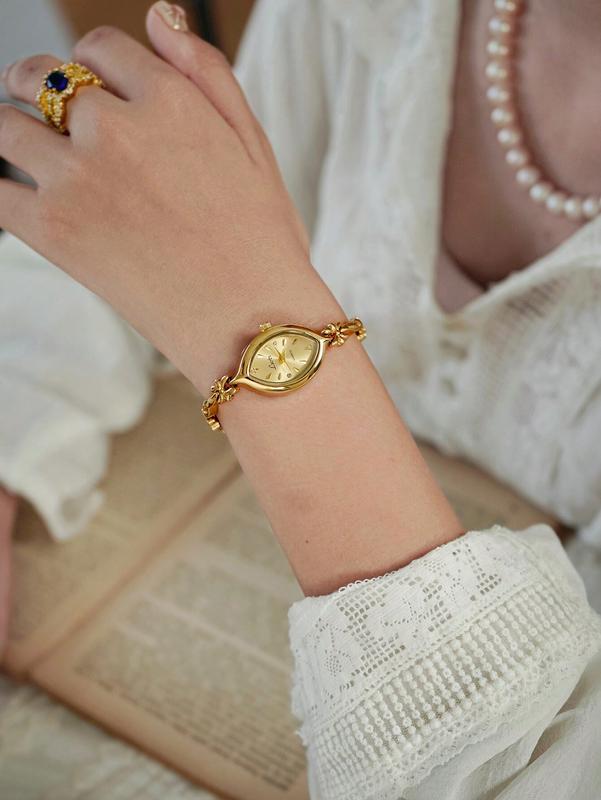 New French Vintage Gold Small Dial Fashion Watch for Women - Waterproof Quartz