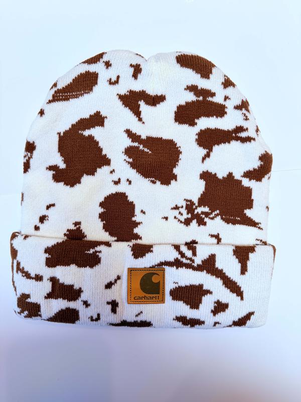 Garharll Cow Print Beanie for Men and Women - Soft and Warm Winter Accessory