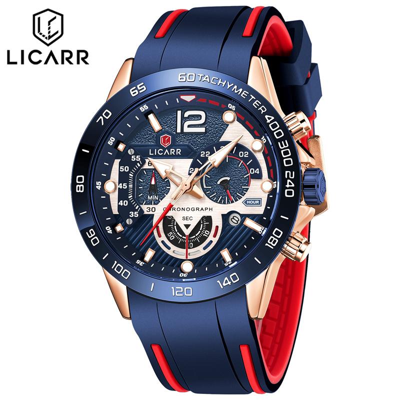 LICARR Waterproof Chronograph Men's Watch Sports Calendar