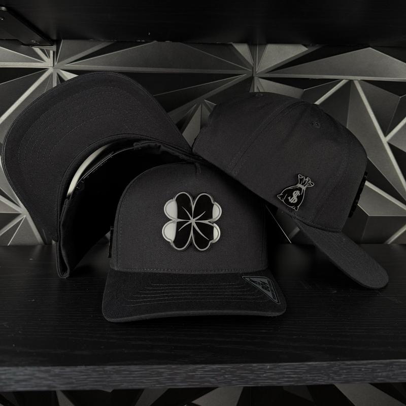 Trébol plate SnapBack hat-black