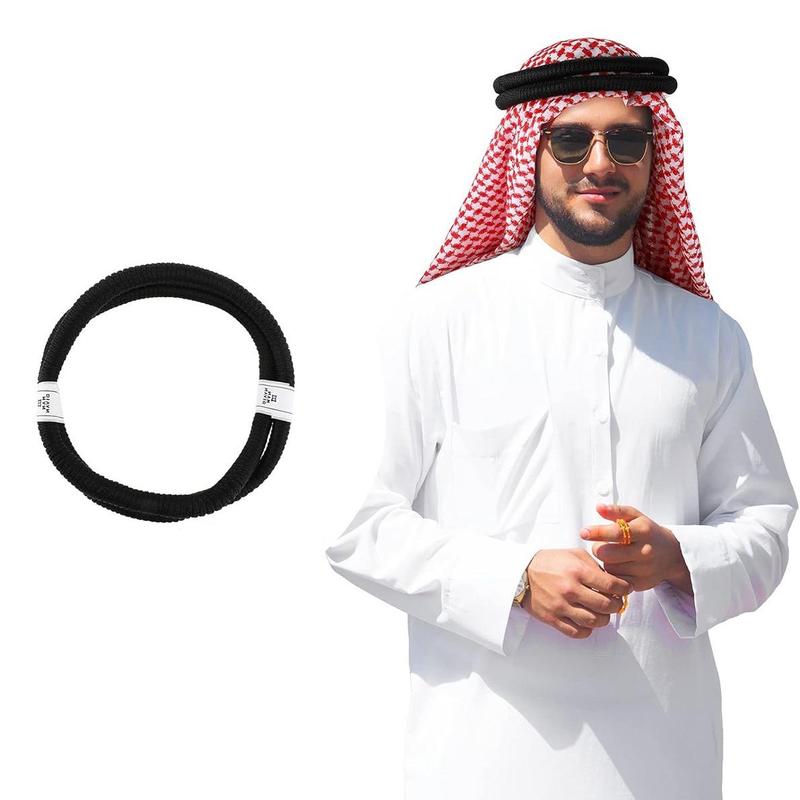 Arab Aqel Rope, Arabic Egal Headband, Keffiyeh shemagh Wrap, Heatless Styling Tools for Men, Beauty & Personal Hair Care Product