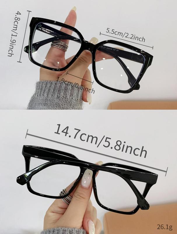 3pcs Fashion Women's Pc Frame Clear Lens Glasses With Solid Or Tortoise Shell Color, Fashion Accessory Perfect For Reading