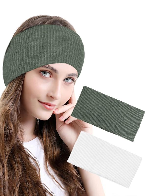 Women's Minimalist Plain Color Casual Hair Band,  Fashion Knitted Hair Band, Casual Sporty Hair Accessories for Daily Wear, Unique Gifts for Women