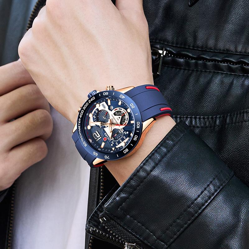 LICARR Waterproof Chronograph Men's Watch Sports Calendar