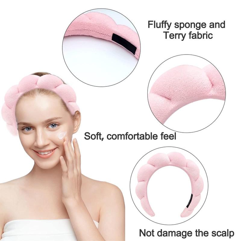 Fashion Velvet Face Washing Hair Band & 2 Wrist Band, 3 Counts Heatless Styling Tools for Women, Face Wash Headband & Wristband,  Fleeced Bands for Face Washing