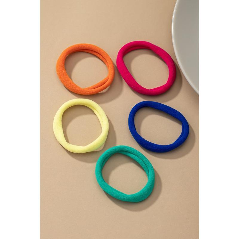 LA3accessories Set of 5 Non-Slip No Pull Hair Elastic ties