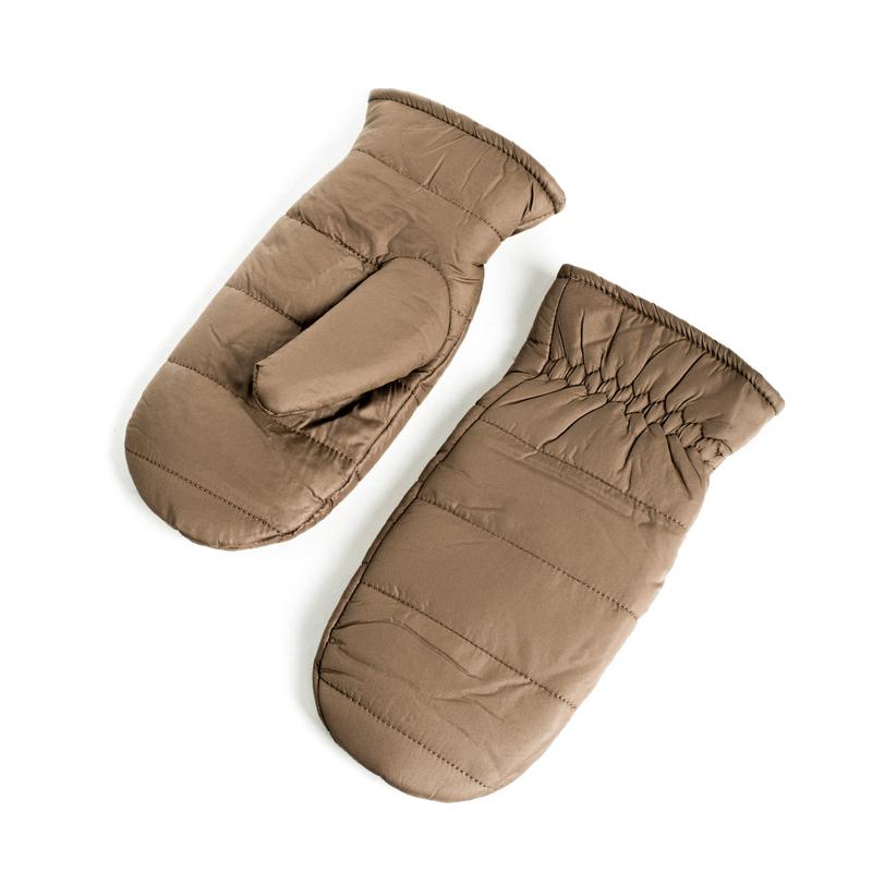 Ladies Fabric Puff Padded Mitten