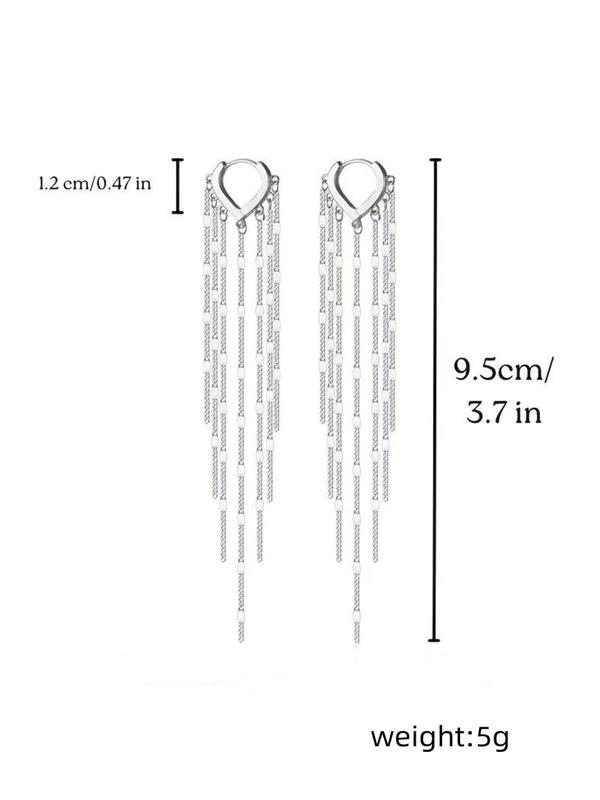 Fashionable Tassel Design Dangle Earrings, 1 Pair Elegant Jewelry for Party, Daily Clothing Decor, Trendy All-match & Exquisite Jewelry for Birthday Gift