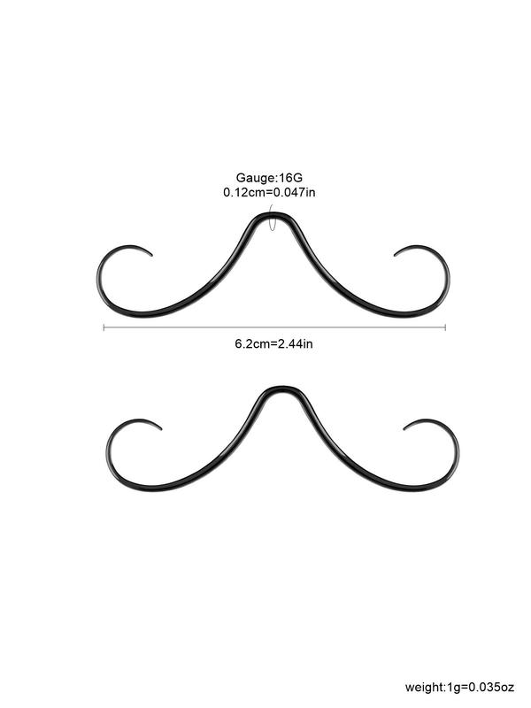 Mustache Septum Ring, Mustache Nose Ring, Nose Piercing Jewelry for Men & Women, Fashion Jewelry for Party, Daily Clothing Decor, Trendy All-match & Exquisite Jewelry for Gift