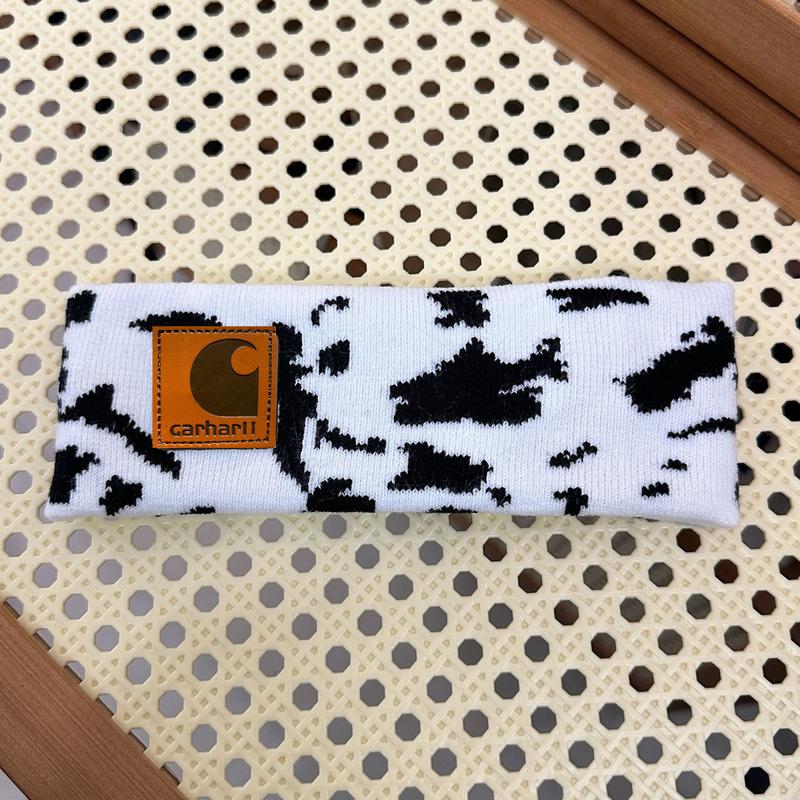 Trendy Knit Headband with Cow Print – Soft and Stylish