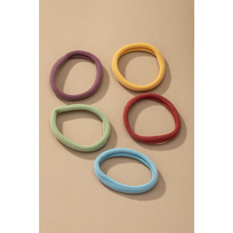 LA3accessories Set of 5 Non-Slip No Pull Hair Elastic ties