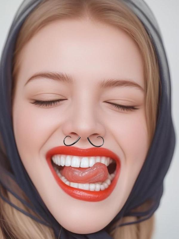 Mustache Septum Ring, Mustache Nose Ring, Nose Piercing Jewelry for Men & Women, Fashion Jewelry for Party, Daily Clothing Decor, Trendy All-match & Exquisite Jewelry for Gift