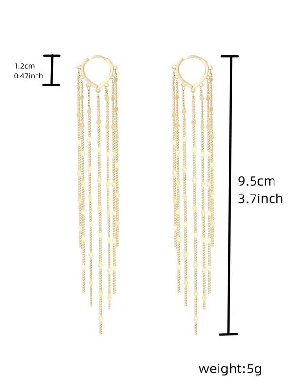 Fashionable Tassel Design Dangle Earrings, 1 Pair Elegant Jewelry for Party, Daily Clothing Decor, Trendy All-match & Exquisite Jewelry for Birthday Gift