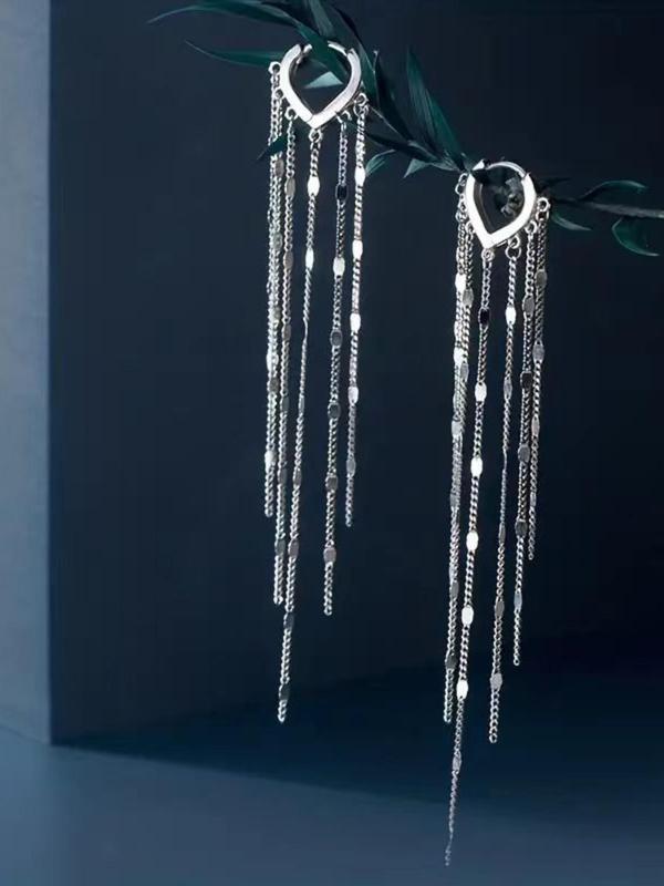 Fashionable Tassel Design Dangle Earrings, 1 Pair Elegant Jewelry for Party, Daily Clothing Decor, Trendy All-match & Exquisite Jewelry for Birthday Gift