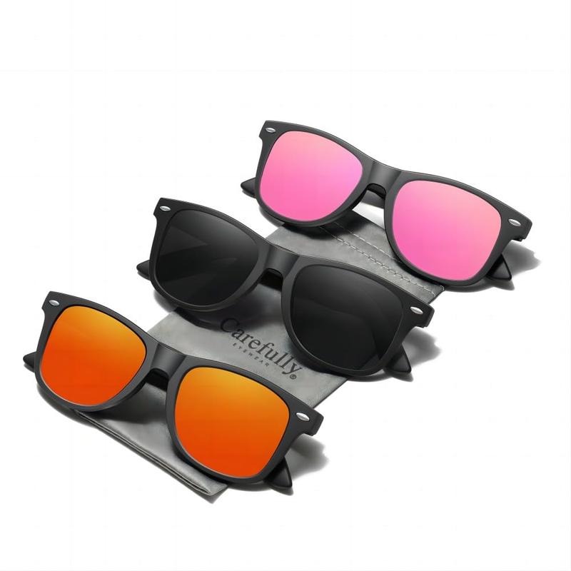 Carefully Driving Sunglasses Men Women Square Polarized Sun Glasses Fishing UV protection (3 pack) N1002 summer fashion cute  sunnies