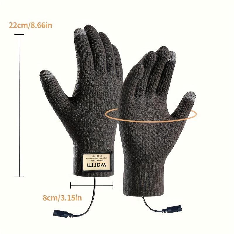 WarmTouch Heated Gloves - Touchscreen-Compatible, USB Powered, Insulated Work & Cycling Gloves for Cold Weather - Perfect for Outdoor Activities