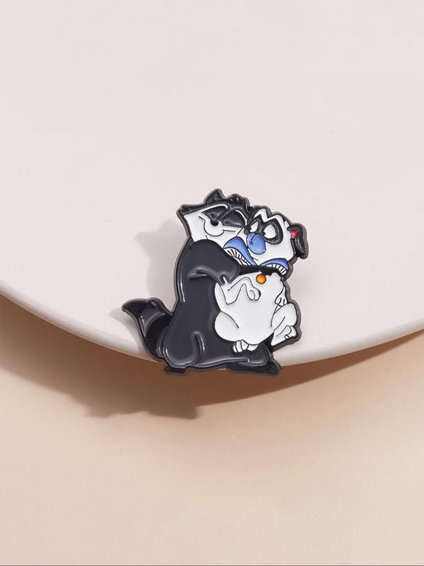 Cute Cartoon Dog Design Brooch, Fashion Alloy Badge for Daily Clothing Decor, Trendy All-match & Exquisite Brooch for Birthday Gift