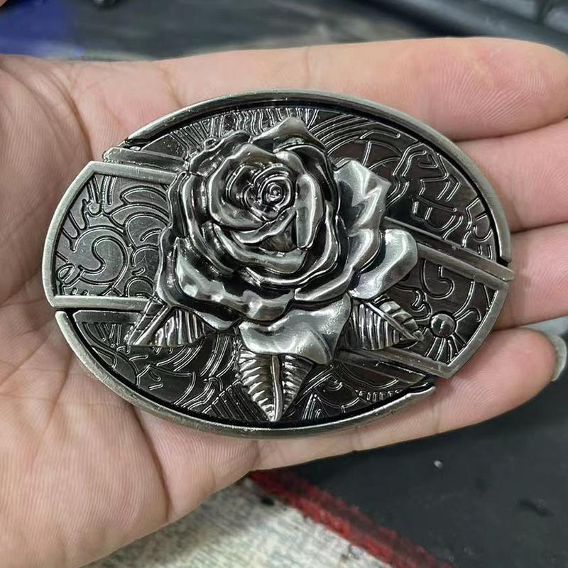 Western Cowboy Cowgirl Belt Buckle withSunflower and Cow Design, decoration,Badge,halloweengifts,christmas gift