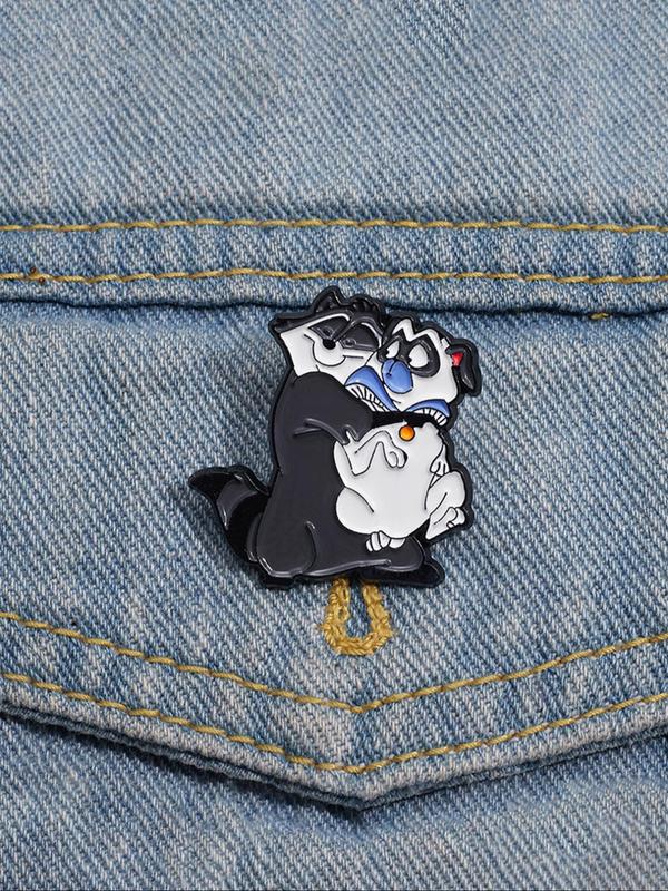 Cute Cartoon Dog Design Brooch, Fashion Alloy Badge for Daily Clothing Decor, Trendy All-match & Exquisite Brooch for Birthday Gift