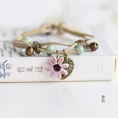 Women's Flower leaf Ceramic hand made DIY Bracelets Artware Retro bracelet for woman girl gift Jewelery wholesale #1241