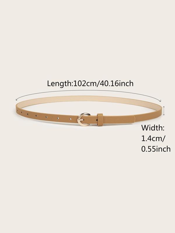 Summer Solid Color Skinny Belts for Women, Fashion Decorative Belt for Casual Outfits, Fashion Clothes Accessories for Party, Daily Clothing Decor