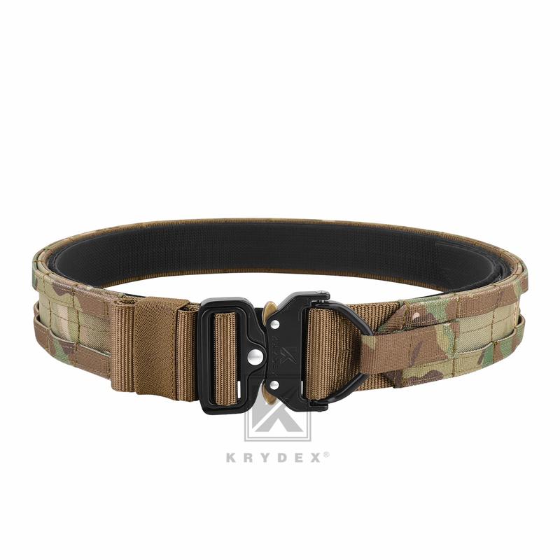 KRYDEX 1.75”& 1.5” Tactical Quick Release MOLLE D-Ring Belt Rigger Duty Gun Belt Outer & Inner Hunting Belt adjustable comfortable