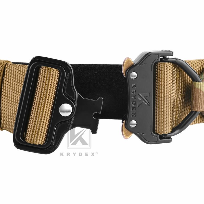 KRYDEX 1.75”& 1.5” Tactical Quick Release MOLLE D-Ring Belt Rigger Duty Gun Belt Outer & Inner Hunting Belt adjustable comfortable