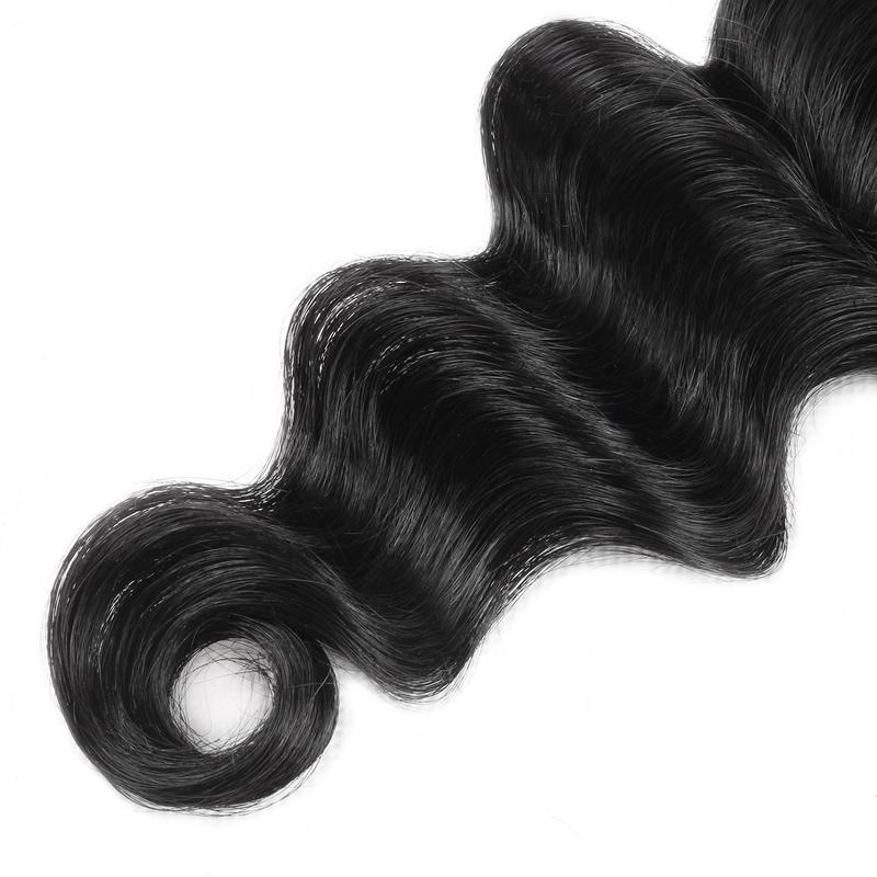 Brazilian Loose Deep Wave Bundles Remy Human Hair Weave 3 Bundles