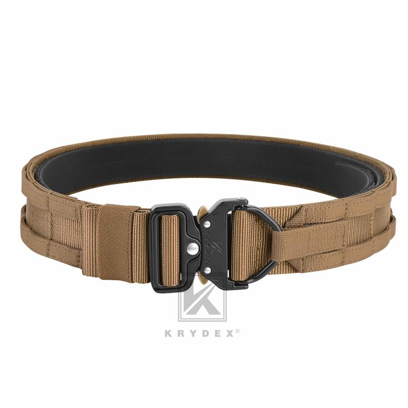 KRYDEX 1.75”& 1.5” Tactical Quick Release MOLLE D-Ring Belt Rigger Duty Gun Belt Outer & Inner Hunting Belt adjustable comfortable