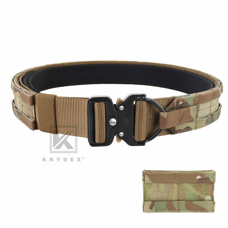 KRYDEX 1.75”& 1.5” Tactical Quick Release MOLLE D-Ring Belt Rigger Duty Gun Belt Outer & Inner Hunting Belt adjustable comfortable