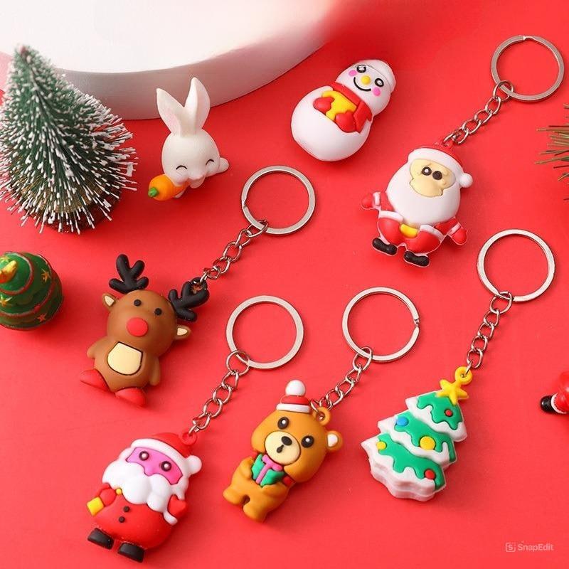 Hot key trend 2024, Keychain Accessories Santa Claus Elk Snowman Cartoon Doll