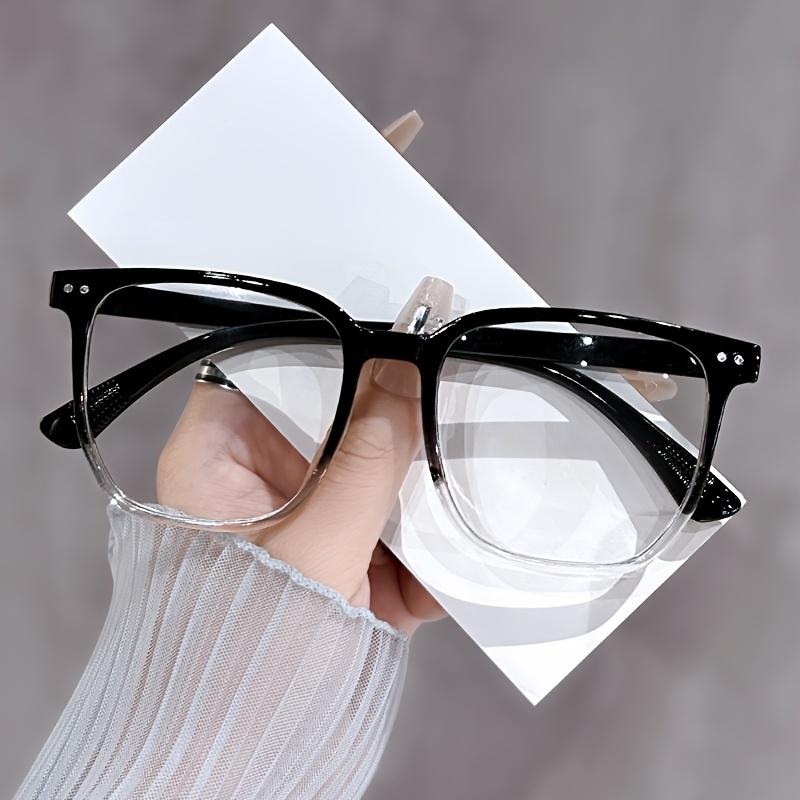 Vintage Square Frame Glasses - Stylish Clear Lens, Casual Fashion, Decorative Spectacles for Women and Men with Prescriptions from +1.0 to +4.0, Perfect for Computer Use