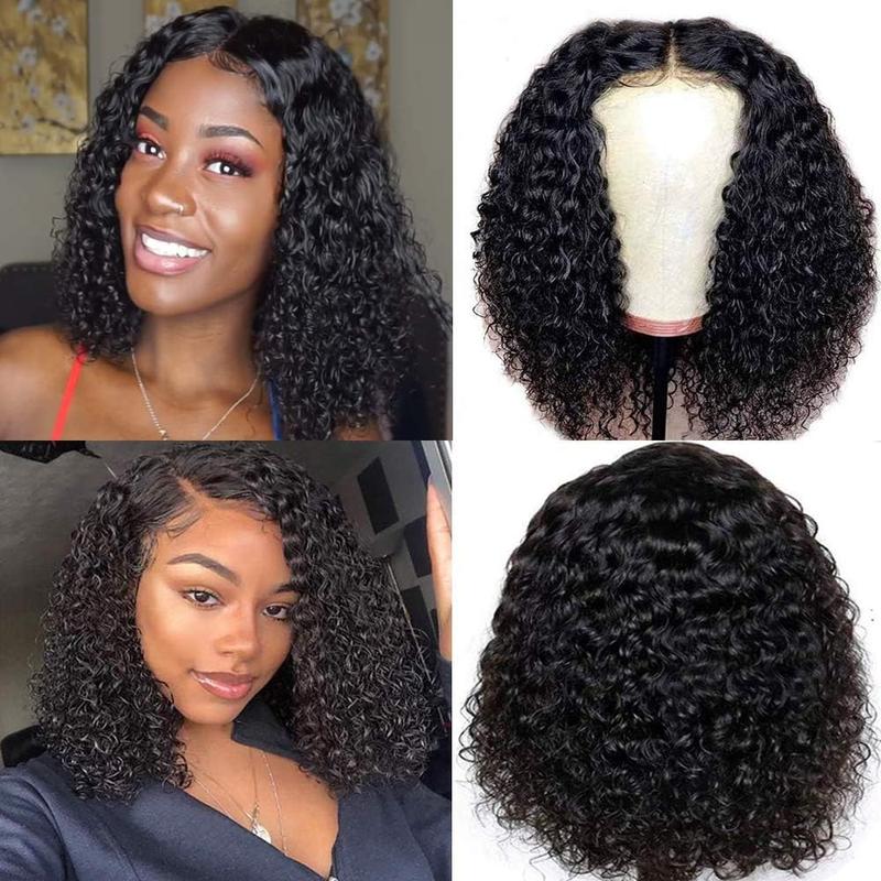 Beauhair lace front wigs human hair pre plucked Brazilian Kinky curly lace frontal wig with baby hair natural hair wigs for black women (14 inches, curly wigs)