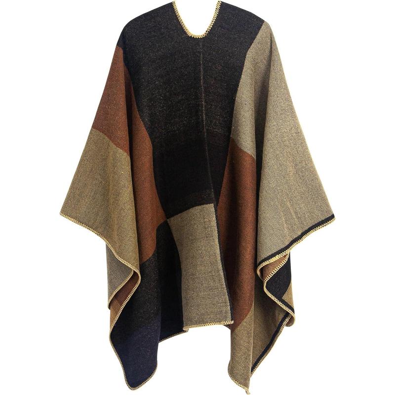 Women's Printed Shawl Wrap Fashionable Open Front Poncho Cape, Gift for Women