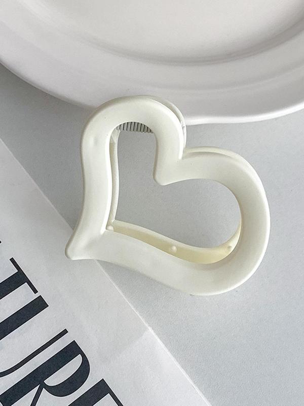 Heart Shaped Hair Claws, Casual Versatile Hair Accessories for Women, Minimalist Headwear Suitable for Thick Hair, Fashion Hair Accessories for Party, Daily Clothing Decor