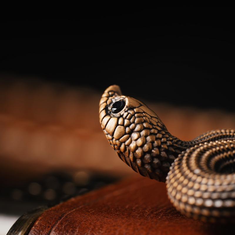 Hognose Snake Pendant for Necklace Snake Statement Charm Goth Animal Novelty Jewelry Gift for Men Women