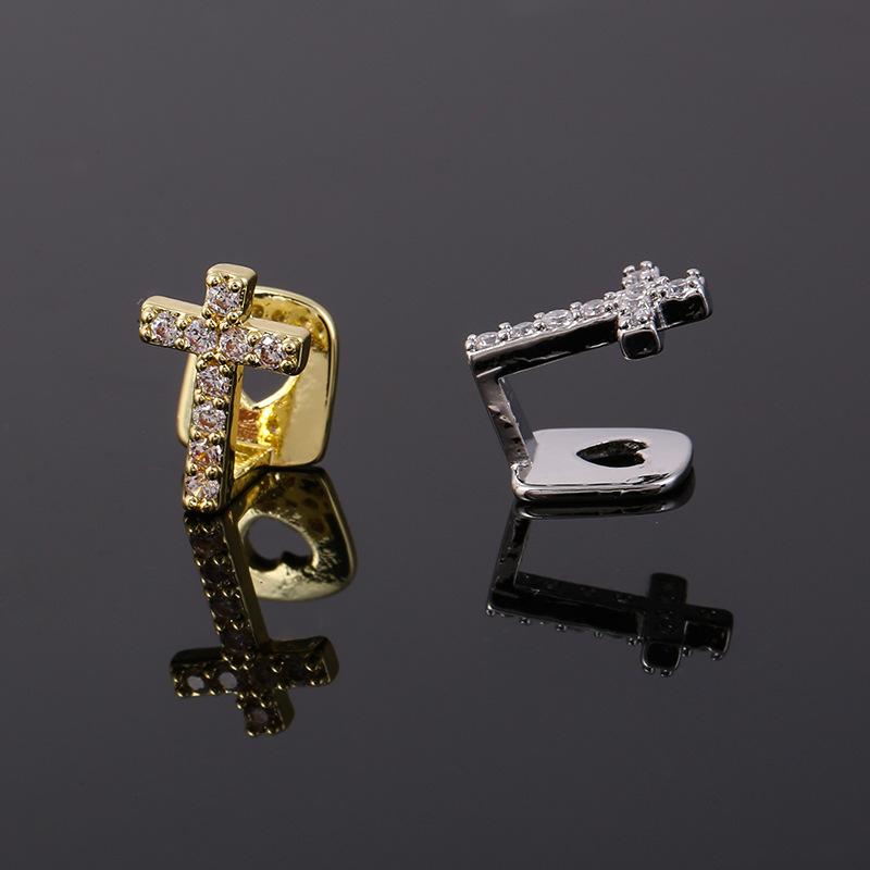 2PCS Micropaved Zirconia Cross Braces