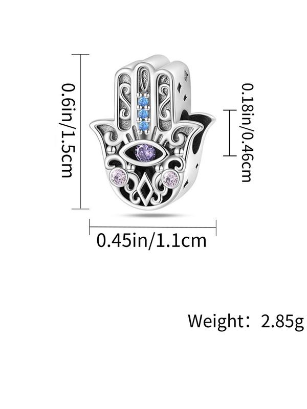 Rhinestone Decorated Hand Shaped Design Pendant, Fashionable DIY Jewelry for Women & Girls, Trendy All-match & Exquisite Jewelry for Birthday Gift