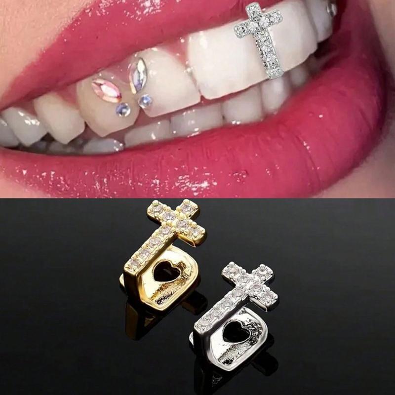 2PCS Micropaved Zirconia Cross Braces