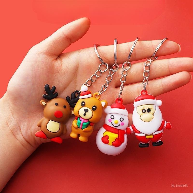 Hot key trend 2024, Keychain Accessories Santa Claus Elk Snowman Cartoon Doll