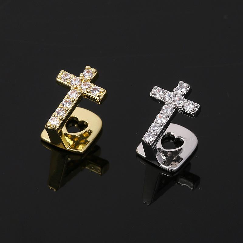 2PCS Micropaved Zirconia Cross Braces