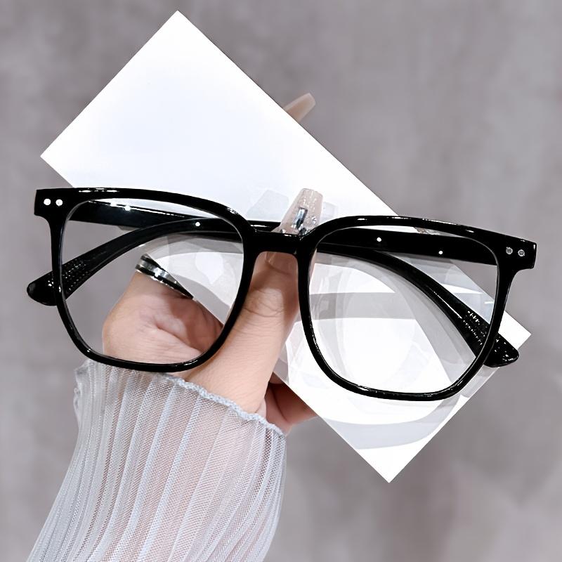 Vintage Square Frame Glasses - Stylish Clear Lens, Casual Fashion, Decorative Spectacles for Women and Men with Prescriptions from +1.0 to +4.0, Perfect for Computer Use