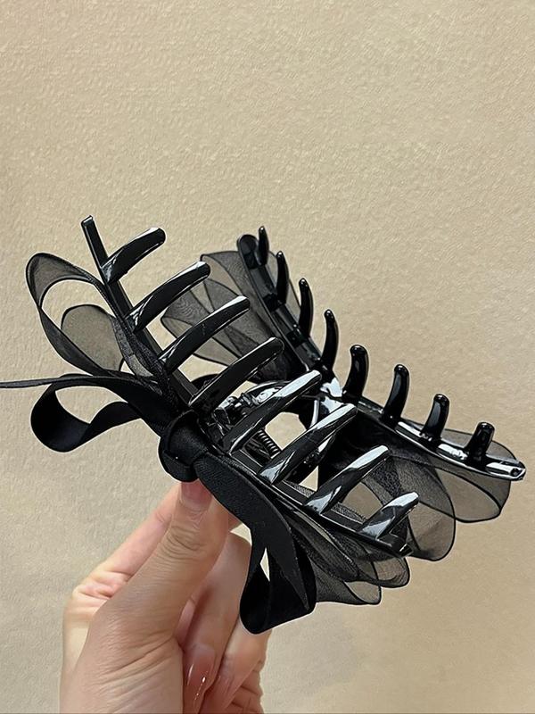 Women's Elegant Tiered Layered Bowknot Design Hair Claw Clip, Cute Hair Claw, Fashionable Hair Accessories for Daily & Party Decoration