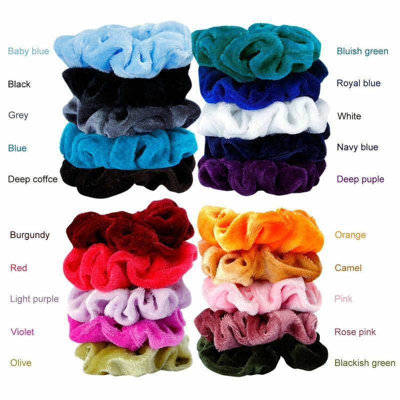 20 Pack Women Girl Hair Scrunchies Velvet Elastic Hair Bands Scrunchy Rope Ties