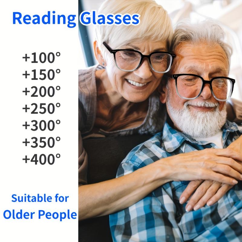 Vintage Square Frame Glasses - Stylish Clear Lens, Casual Fashion, Decorative Spectacles for Women and Men with Prescriptions from +1.0 to +4.0, Perfect for Computer Use