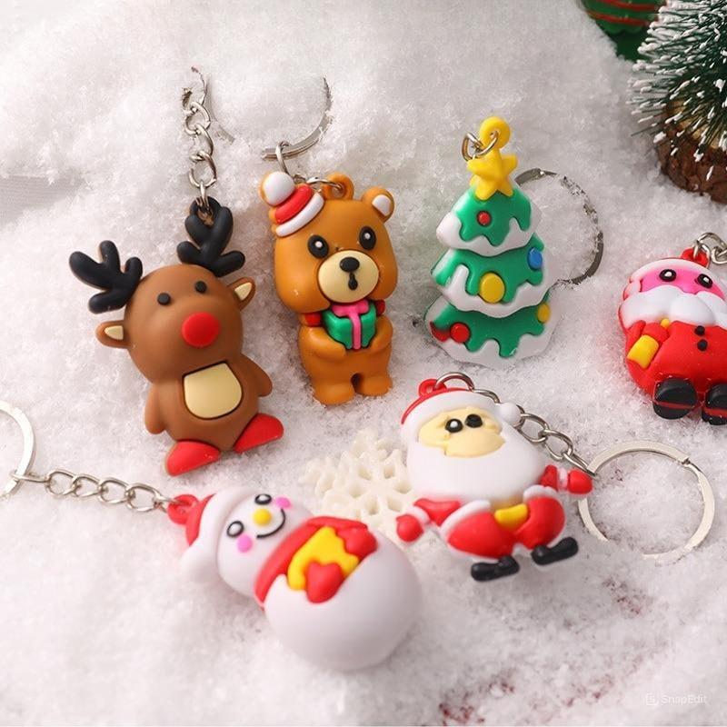 Hot key trend 2024, Keychain Accessories Santa Claus Elk Snowman Cartoon Doll