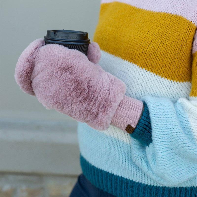 CC Faux Fur Touchscreen Accessible Mittens