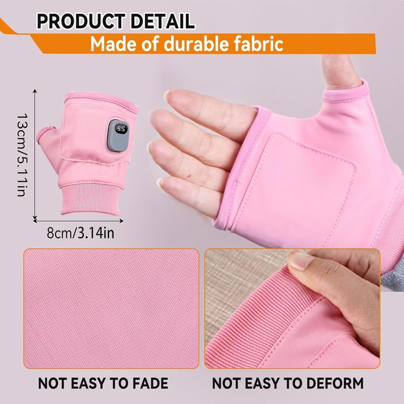 Portable Heating Gloves, 1 Pair Rechargeable Hand Warmer with Digital Display, Heated Gloves with 3 Temperature Modes for Home Use