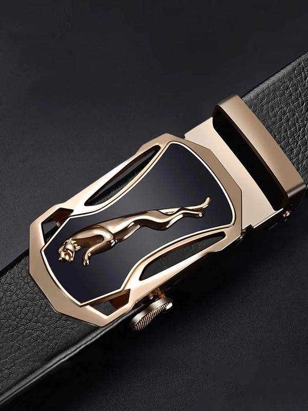 Fashion Men's Automatic Buckle Belt, Business Casual PU Leather Belt